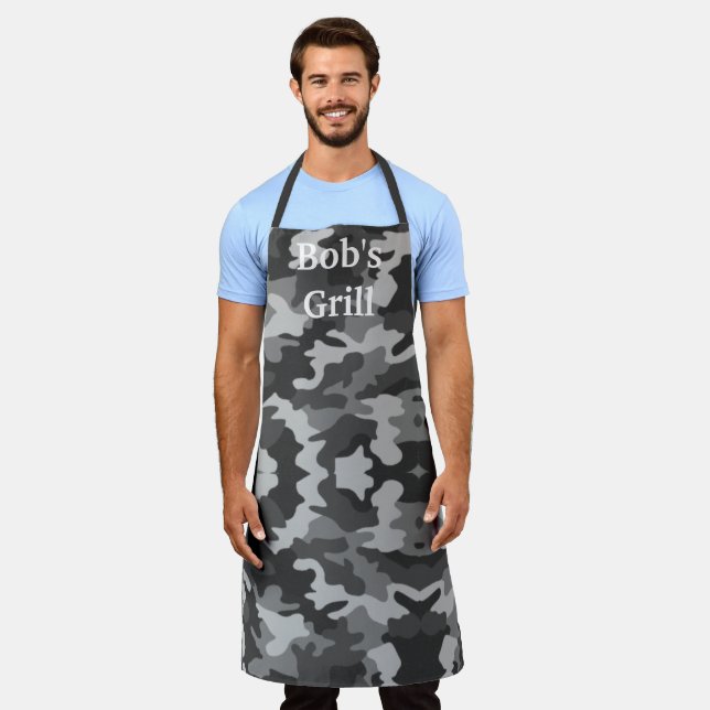 Delantal Gray Camouflage Business Apron (Gastado)