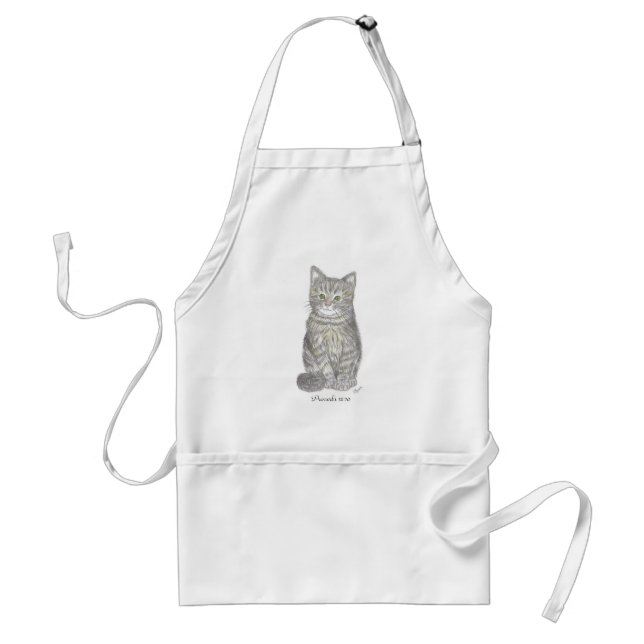 Delantal Gray Kitten Apron (Frente)