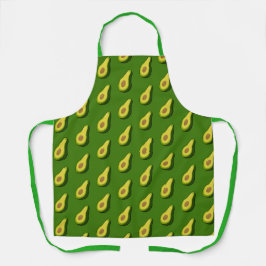 Delantal Green Avocado Graphic Apron - Custom Chef Gift