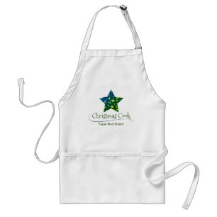 Delantal Green Dad Winter Star Typography Navidades moderno