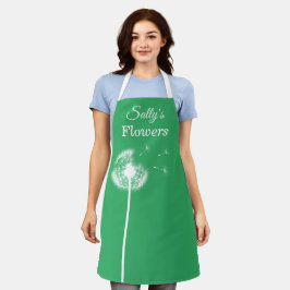 Delantal Green Dandelion Apron
