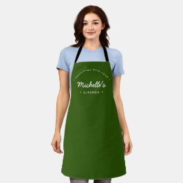 Delantal Green Homemade with Love Personalizado Your Kitche