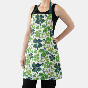 Delantal Green Lucky Shamrock Clover St. Patrick's Day