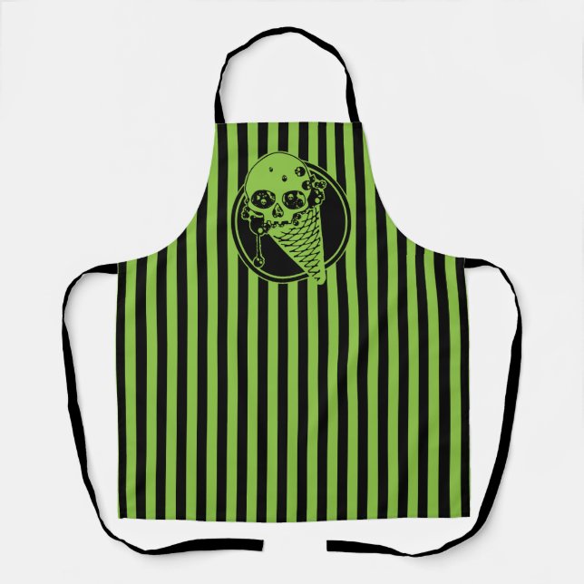 Delantal Green Poison Ice Cream Cone Apron (Anverso)