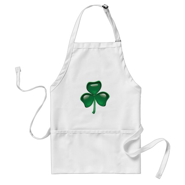 Delantal Green Shamrock Three-Leaf Clover (Frente)