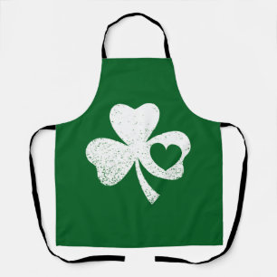 Delantal Green St Patricks Day Irish Patty's Heart Shamrock