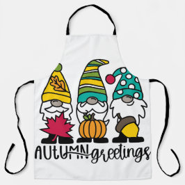 Delantal Greetings GNOMES de otoño