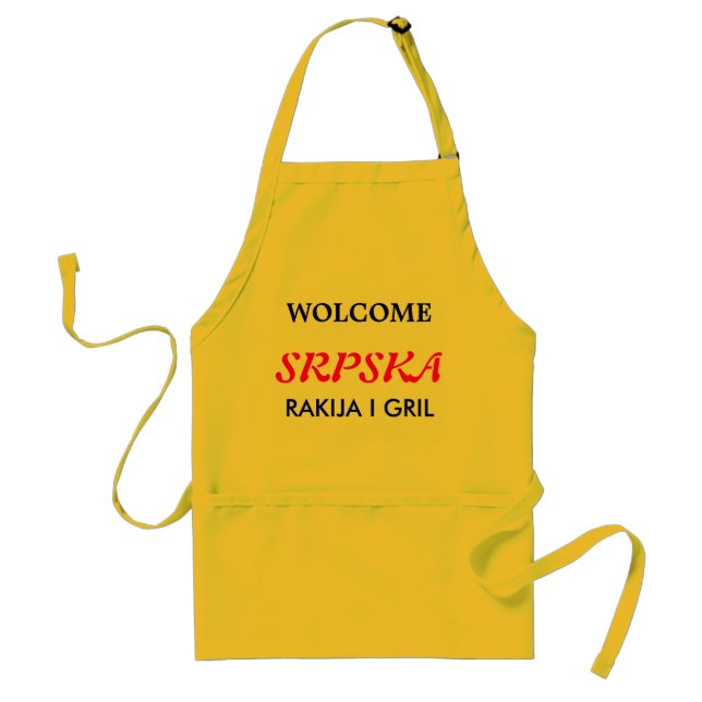 Delantal Gril del rakija i de Srbija (Frente)