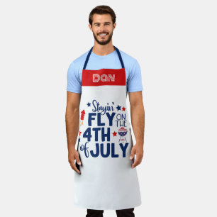 Delantal Grill BBQ Chef Personalizado 4 de Julio Patriótico