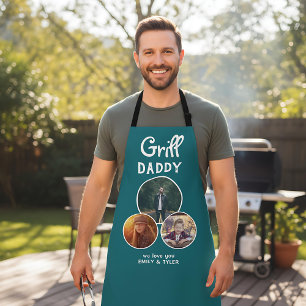 Delantal Grill Daddy Modern Oval 3 Photo Father's Day