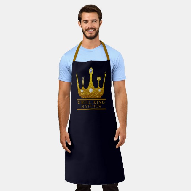 Delantal Grill King BBQ Crown Haz que tus propios hombres s (Gastado)
