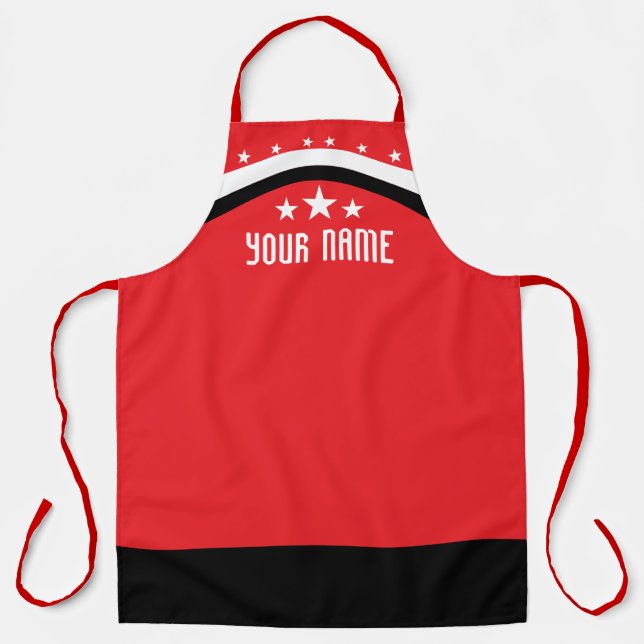Delantal Grill Like a Patriot: Bandera estadounidense BBQ (Anverso)