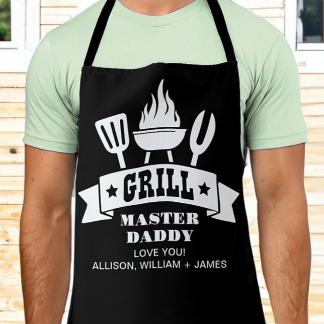 Delantal Grill Master Daddy Black (Subido por el creador)