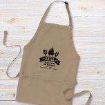 Delantal Grill Master Grandpa<br><div class="desc">Único Día del Padre, Navidades o regalo de cumpleaños para el mejor abuelo de la historia, este delantal presenta un ilustracion de una parrilla de barbacoa y el "Abuelo Maestro Grill" en tipografía divertida. Añade los nombres de sus nietos y personaliza si se llama abuelo, pop, papá, papas, etc. Si...</div>