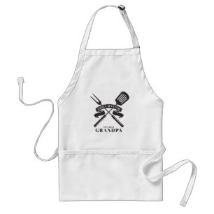 Delantal Grill Master Grandpa Fathers Day BBQ Personalizado