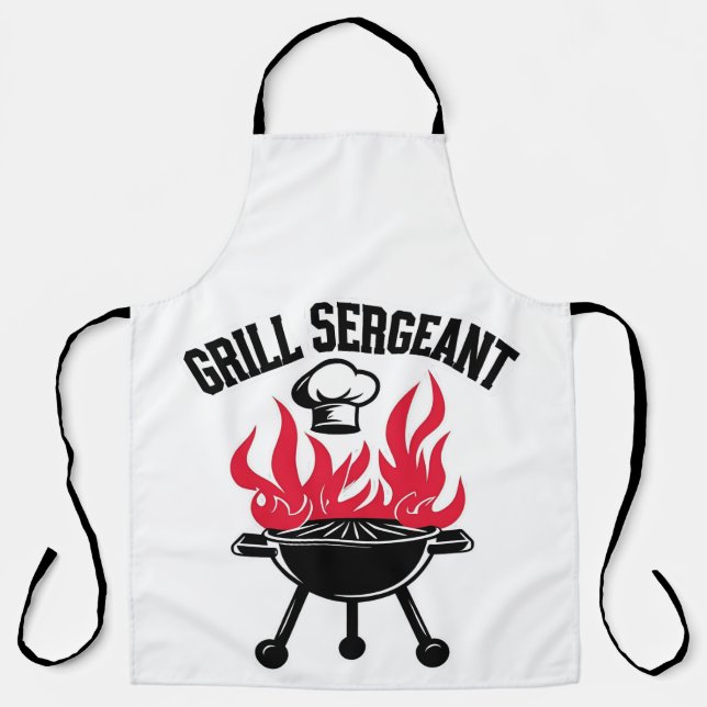 Delantal Grill Sargento BBQ Dad Funny Fiesta (Anverso)