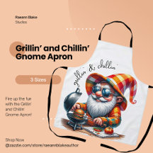 Grillin' y Gnome Apron de Chillin