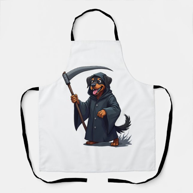 Delantal Grim Reaper Rottweiler Dog (Anverso)