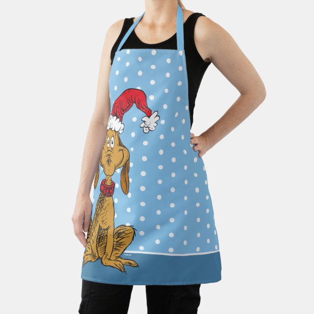 Delantal Grinch Clásico | Max - Gorro de Santa (in situ)
