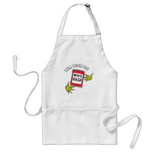 Delantal Grinch Clásico   Trabajaré por Quién-Comida Rápida