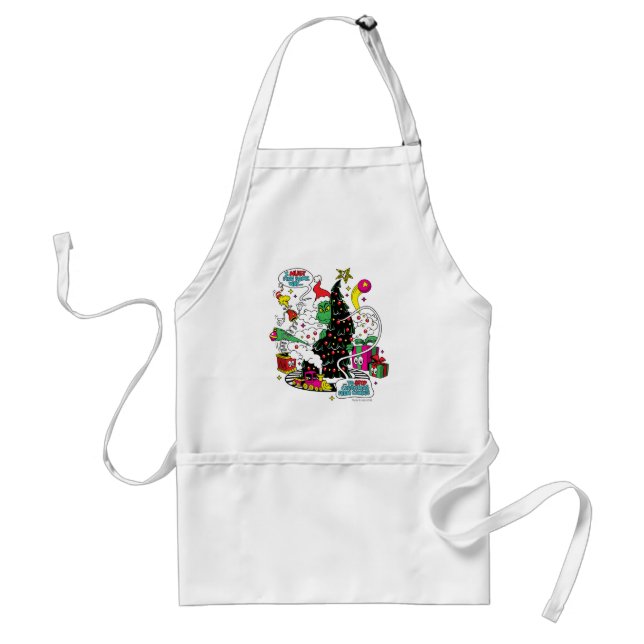 Delantal Grinch Colorful Navidades Graphic (Frente)