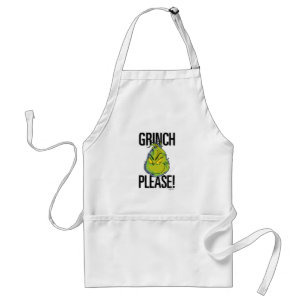 Delantal Grinch Malhumorado   Grinch Divertido Por favor, c