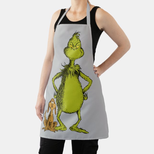 Delantal Grinch | Max y postura de Grinch (in situ)