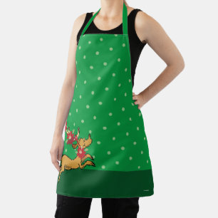 Delantal Grinch   Punto de Navidad de Max Poinsettia