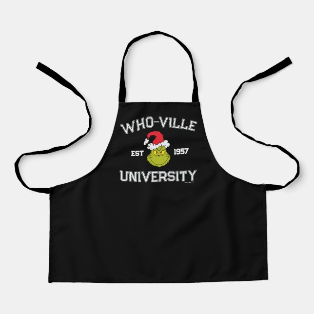 Delantal Grinch | Universidad de Who-ville Est 1957 (Anverso)
