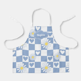 Delantal Gris Cuadriculado Personalizado