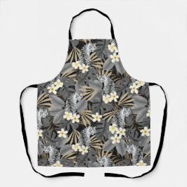 Delantal Gris de la jungla de palma en Hawái del tigre trop