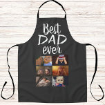 Delantal Gris fotográfico de la familia de los mejores Coll<br><div class="desc">Patrón de fotos de la familia de Collages de fotos Best Dad 6 Gray Apron. Añade 6 fotos de la familia. Este delantal personalizado es un regalo perfecto para un padre por el Día del Padre,  cumpleaños o Navidades.</div>
