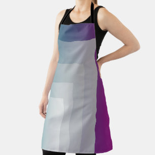 Delantal gris magenta verde azulado