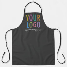 Delantal gris personalizado de la empresa con logo