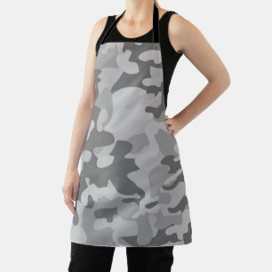 Delantal Gris pizarra camuflaje militar gris costero platea