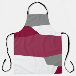 Delantal Gris rosa y blanco