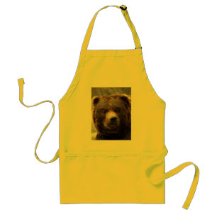 Delantal Grisáceo Bear-017, oso grizzly