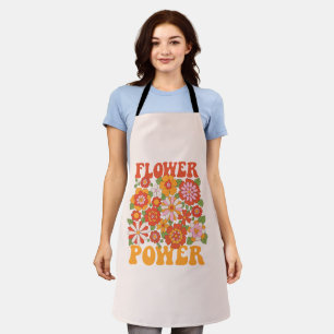 Delantal Groovy Flower Power Graphic