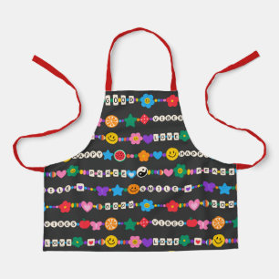 Delantal Groovy Good Vibes Love Smile Retro Bebidas