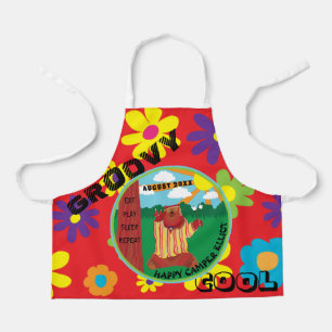 Delantal Groovy Happy Bear All Over Print