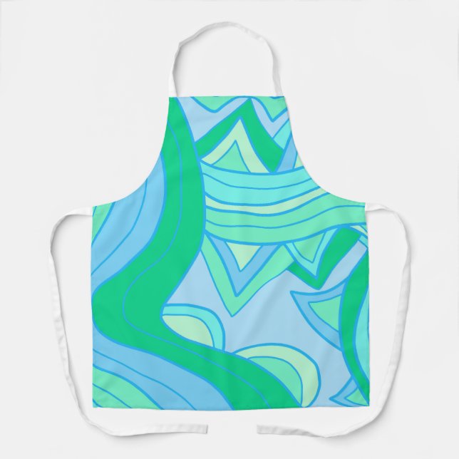 Delantal Groovy Verde Teal (Anverso)