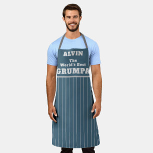Delantal Grumpa Funny Mejor Abuelo Grumpy Azul Personalizad