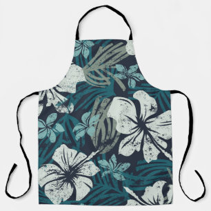 Delantal Grunge Hibiscus, Papel de escritorio tropical flor