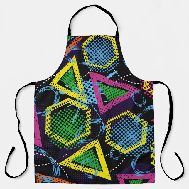 Delantal Grunge patrón deportivo, diseño infantil. (Anverso)