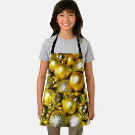 Delantal Grupo de baloncesto de Navidades dorados y amarill