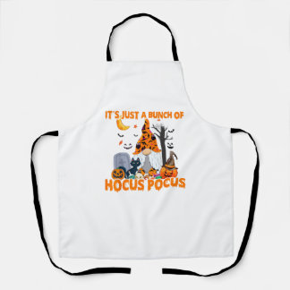 Delantal Grupo de Hocus Pocus Calabaza Gnome Gato asustado