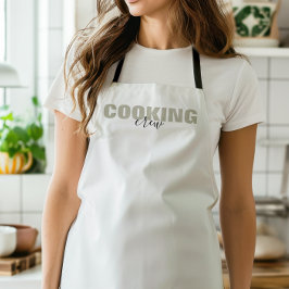 Delantal Grupo de Texto Simple Cooking Crew 