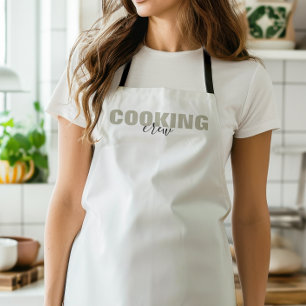 Delantal Grupo de Texto Simple Cooking Crew