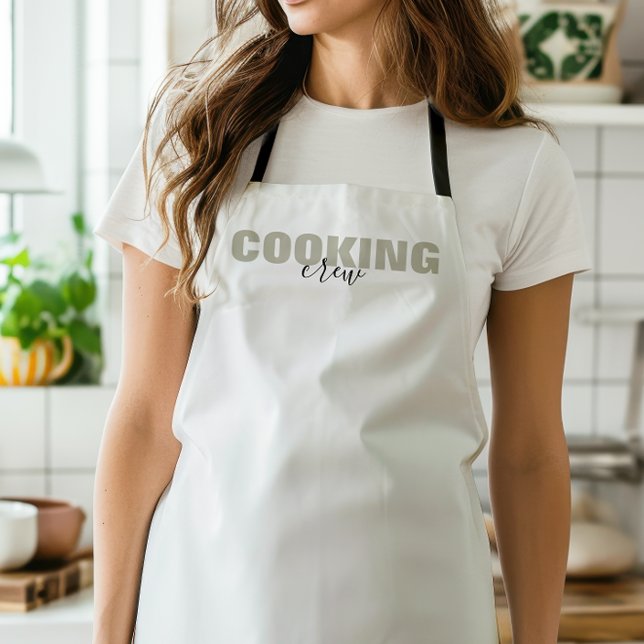 Delantal Grupo de Texto Simple Cooking Crew  (Subido por el creador)