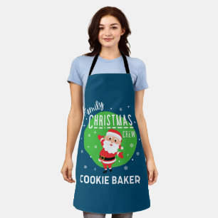 Delantal Grupo familiar Navidades Fiesta Pajamas Cookie Bak